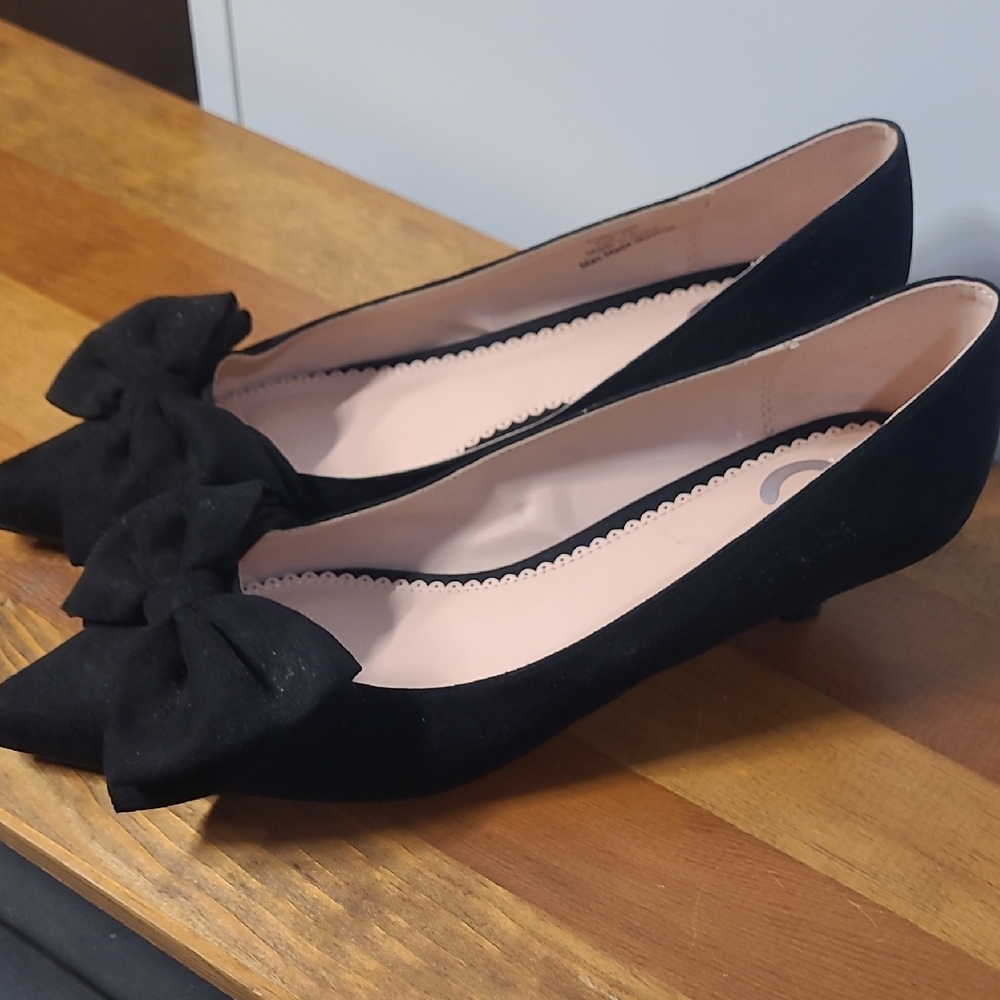 Elegant Black Bow Flats - Picture 5 of 5